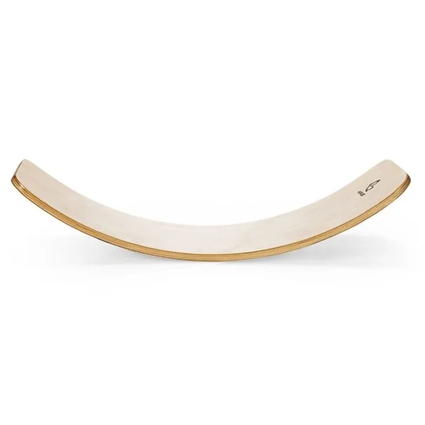 Planche à Bascule en Bois Incurvée avec Feutre Charge 220KG pour Yoga Sport pour Adultes et Enfants 88,5 x 30 x 20CM