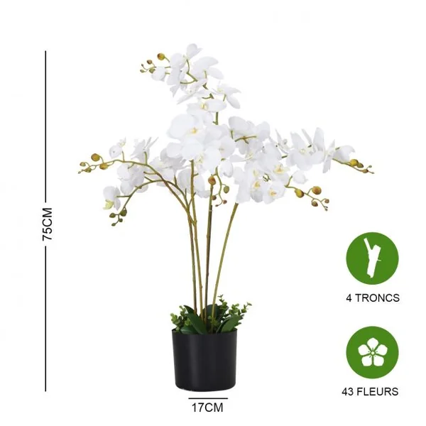 Plante artificielle 140 cm avec pot Plantes en tissu polyester pour décoration de Salles de Séjour Escalier Couloir