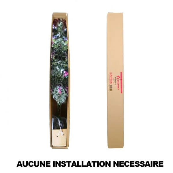 Plante artificielle de 180cm en pot avec fausses fleurs Wisteria Faux arbre avec pot de 17 cm de diamètre Rose