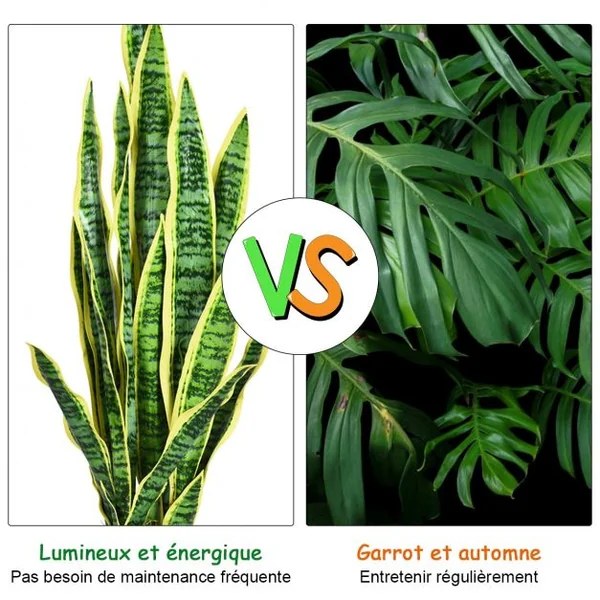 Plante Artificielle Sansevieria avec Pot 20 Hauteur 90 CM 20 Feuilles Décoration