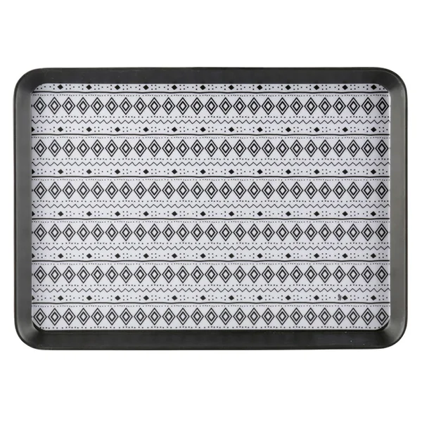 Plateau BLACK WHITE mélaminé 30x22cm