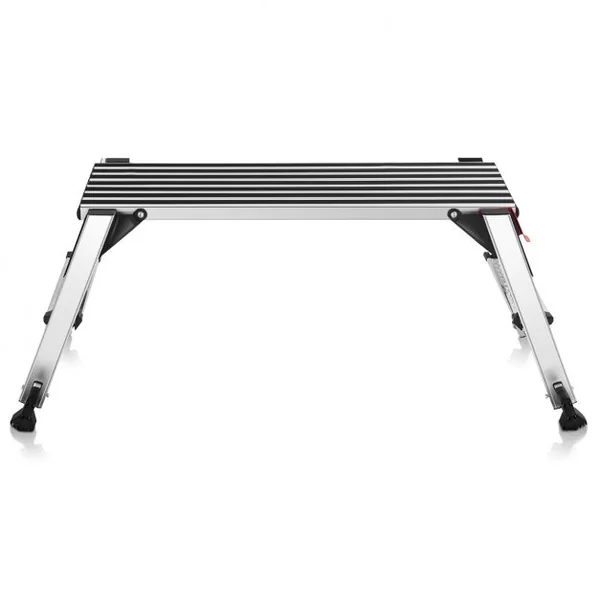 Plateforme de Travail Pliable Sécurisée pour Travaux Surface Antidérapante Capacité 150kg en Aluminium 126x30x49,5cm