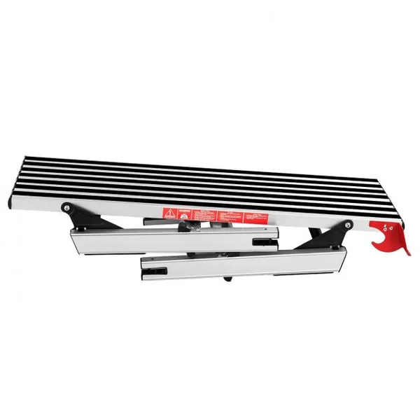 Plateforme de Travail Pliable Sécurisée pour Travaux Surface Antidérapante Capacité 150kg en Aluminium 126x30x49,5cm