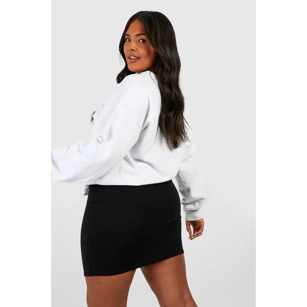 Plus Basic Jersey Mini Skirt