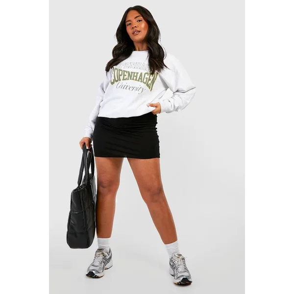 Plus Basic Jersey Mini Skirt