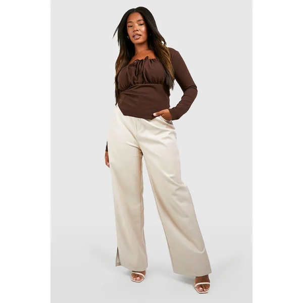 Plus Haut Corset Grande Taille à Lacets à l'Avant et Manches Longues