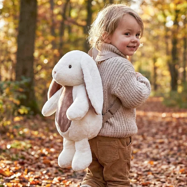 Plush backpack for children with animal design