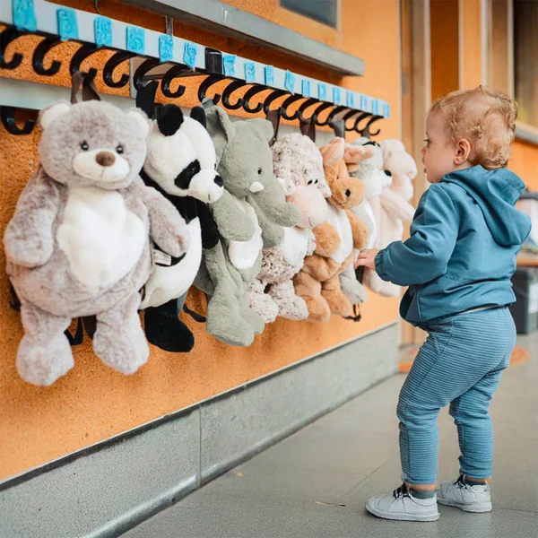 Plush backpack for children with animal design