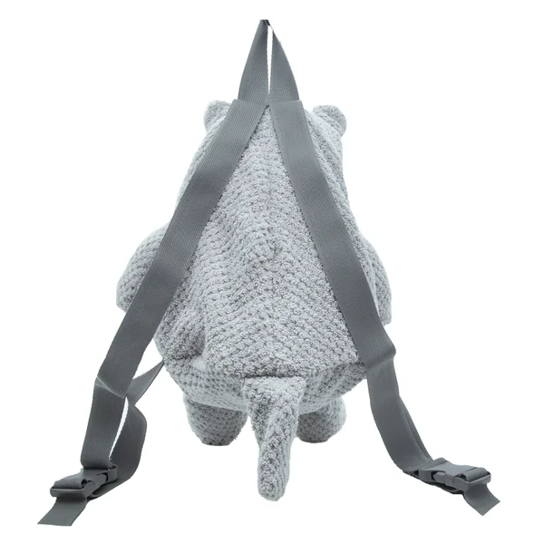 Plush knitted cotton animal backpack