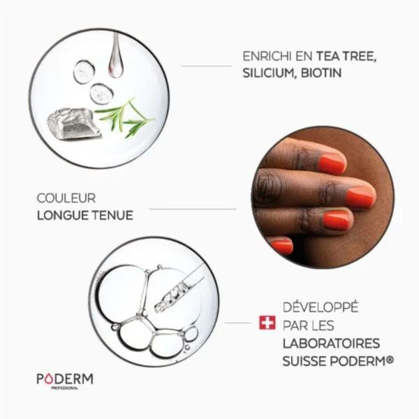 PODERM PROFESSIONAL Color Care Terracotta 8ml - Vernis à Ongles Tea Tree - 7640178213227