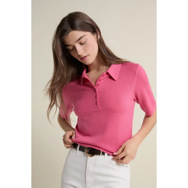 Polo en maille manches courtes