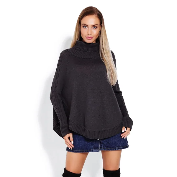 Poncho court de grossesse - Rose/Beige/Gris foncé