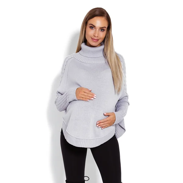 Poncho court de grossesse - Rose/Beige/Gris foncé