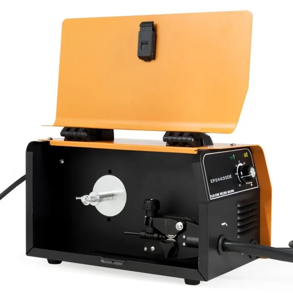 Poste à Souder Mig 130 Machine de Soudage 30-120a 220-240v 50hz avec Accessoires en Fer 345x185x25cm Orange