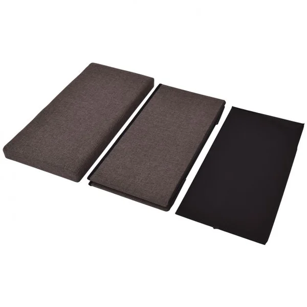 Pouf Repose-pieds Banc Siège d’appoint Coffre de rangement Ottoman en Tissu Oxford et MDF Pliable 76x38x38cm Brun