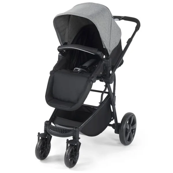 Poussette Bébé Combiné 2 en 1 Poussette Canne Poussette Landau Pliable pour Enfants de 0-36 Mois 97,5x58,5x95cm Gris