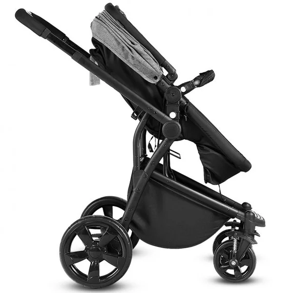 Poussette Bébé Combiné 2 en 1 Poussette Canne Poussette Landau Pliable pour Enfants de 0-36 Mois 97,5x58,5x95cm Gris