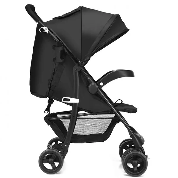 Poussette Pliable pour Bébé de 6-36 Mois avec Pare-soleil Angle de Dossier Réglable Capacité 15 Kg 76x50x107cm Noir