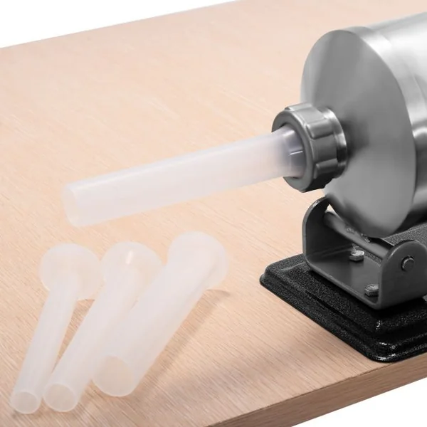 Poussoir à Saucisses Machine à Saucisses Viande Hachée 4kg en Acier Inoxydable 4 tubes diamètre 17, 21, 25, 29 mm