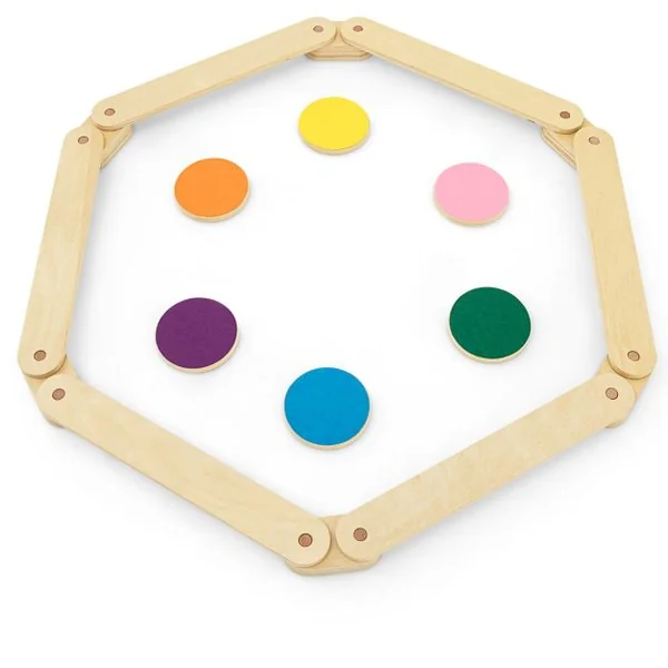Poutre d'Equilibre en Bois Enfants avec Pierre de Marche Parcours d'Obstacles de Gymnastique pour Enfants de 3-7 Ans