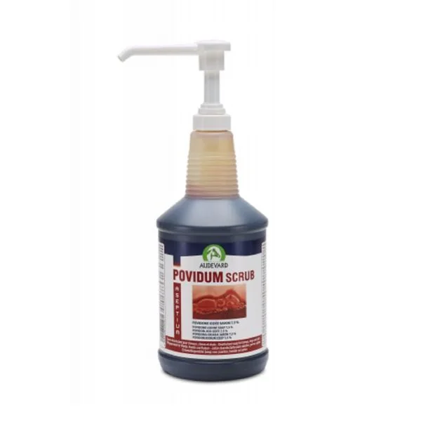 POVIDUM SCRUB Savon 750ml - Désinfectant et Nettoyant Cutané pour Cheval