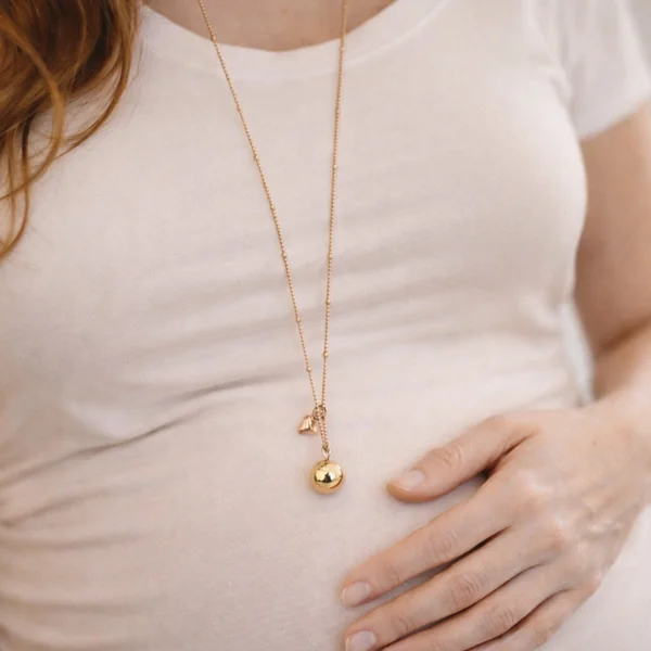 Pregnancy bola necklace heartbeat