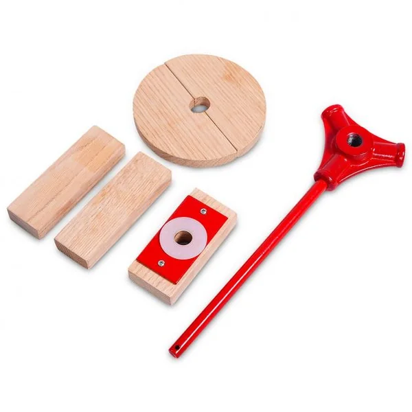 Pressoir à Fruits Manuel sur Pied Presse-agrumes par Pression de Broche Long Manche Capacité 6L en Bois de Chêne + Fer