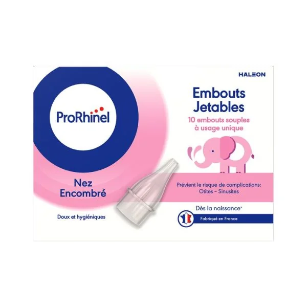 PRORHINEL 10 Embouts de Rechange pour Mouche Bébé Manuel - Embouts Souples, Jetables à Usage Unique