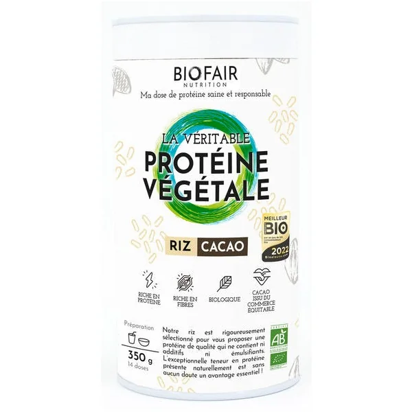Protéine végétale riz brun Cacao - 350g