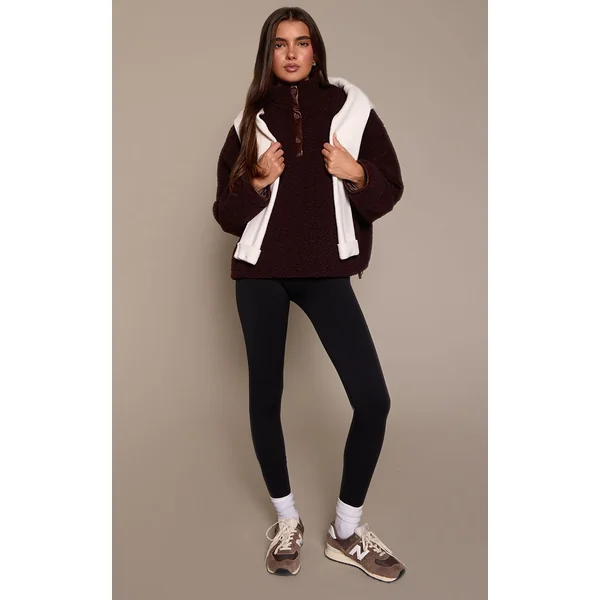 Prune Chocolat Polaire Demi-zip