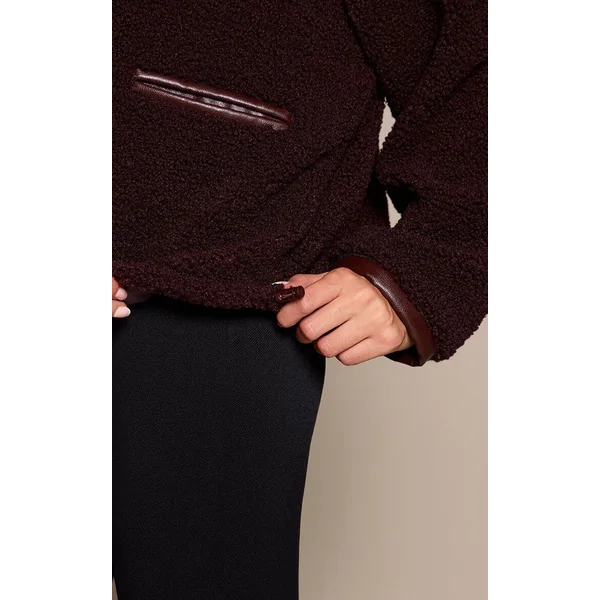 Prune Chocolat Polaire Demi-zip