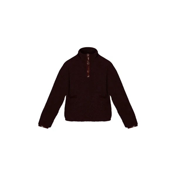 Prune Chocolat Polaire Demi-zip