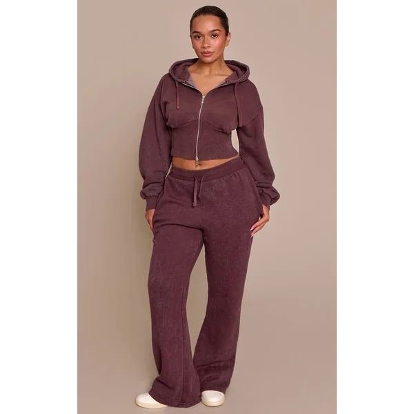 Prune Jogging Shape Droit Effet Délavé À Nouer Devant