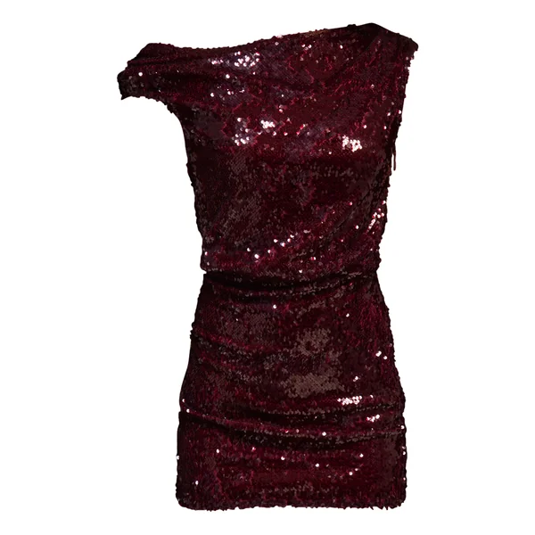Prune Robe Mini Asymétrique À Sequins