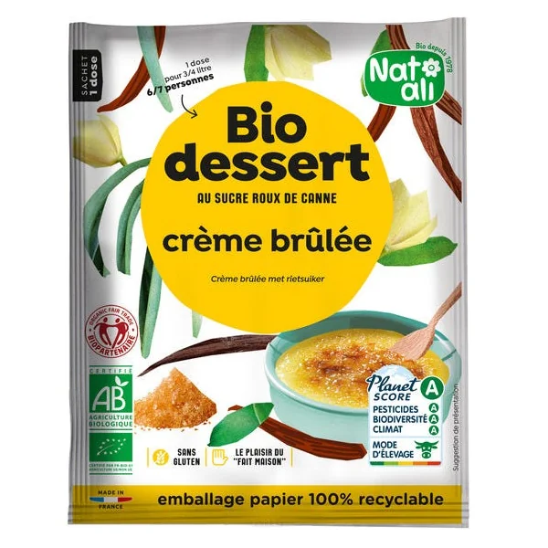 Préparation crème brûlée 80g