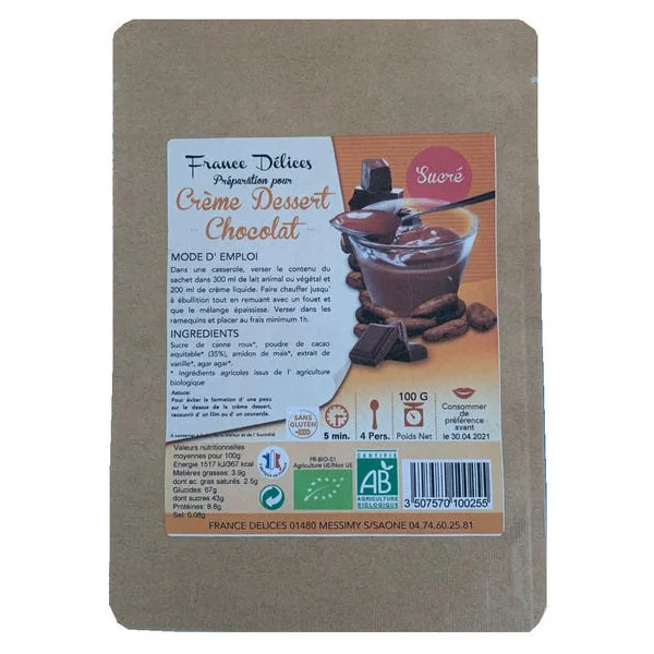 Préparation crème dessert chocolat 100g