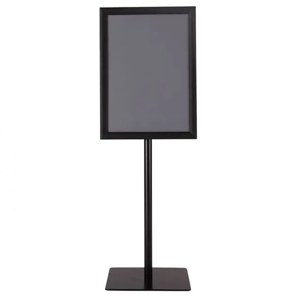 Présentoir sur Pied Porte Affiche A3 sur Pied Hauteur et Angle Réglable 78,5-123 cm en Acier Inoxydable Noir