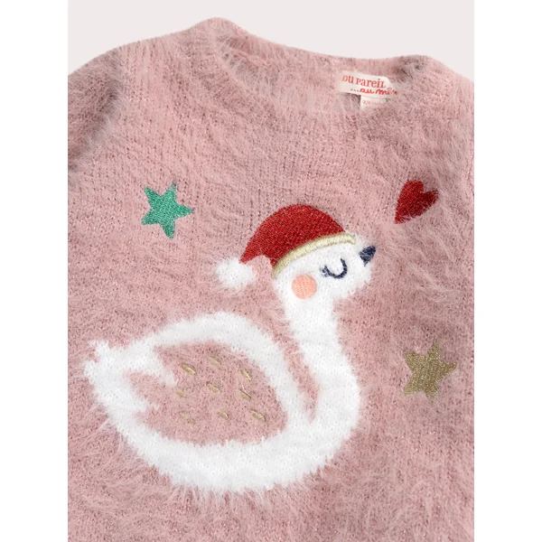 Pull cygne pour bébé fille - Soins Bébé Naturels & Produits Maman Après Naissance