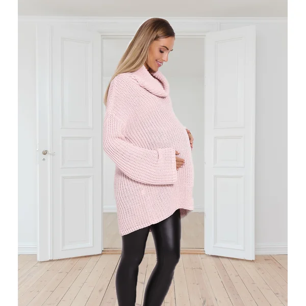 Pull de grossesse oversize - Bleu/Rose/Gris