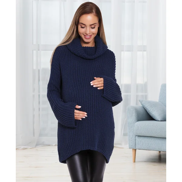 Pull de grossesse oversize - Bleu/Rose/Gris