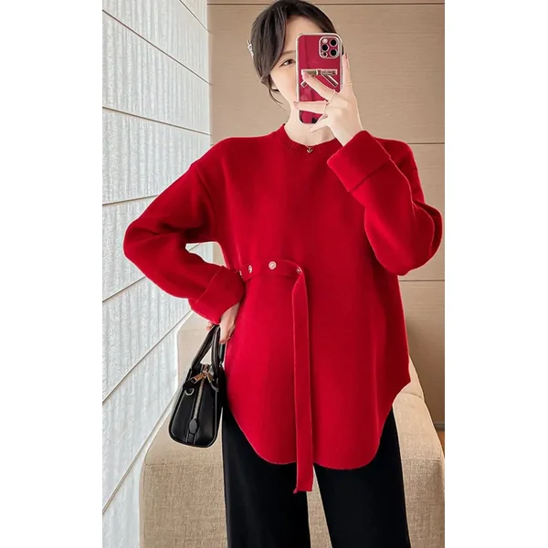 Pull Grossesse Rouge