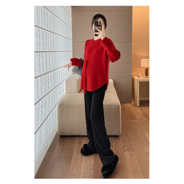 Pull Grossesse Rouge