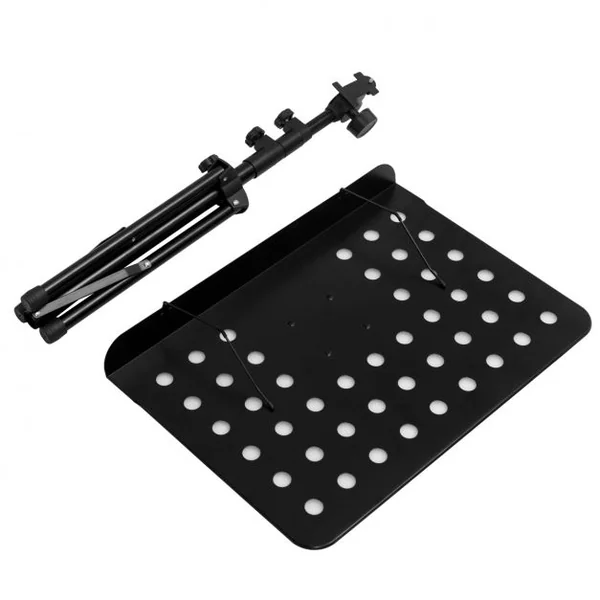 Pupitre pour Partition Pliable Hauteur Réglable en Métal avec Sac Pince Angle Inclinable Charge Max 2,5KG