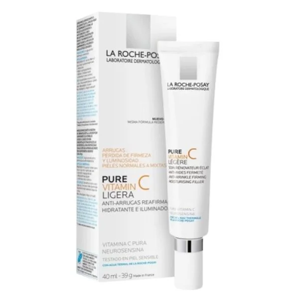 PURE VITAMIN C Légère 40ml Peaux Sensibles Normales à Mixtes - Soin Rénovateur Eclat Anti Rides Fermeté