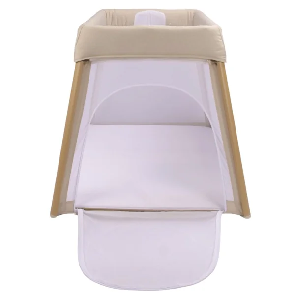 Pure White foldable travel cot for baby