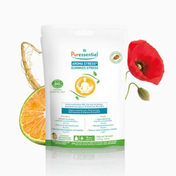 PURESSENTIEL AROMA STRESS 45 Gommes - Stress Ponctuel, Nervosité, Irritabilité