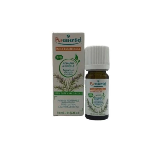PURESSENTIEL BIO Romarin à Cinéole 10ml - Huile Essentielle Rosmarinus officinalis cineolifera