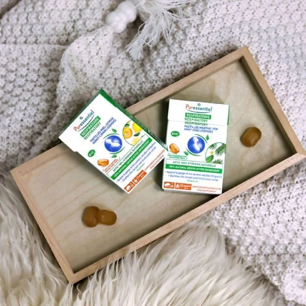 PURESSENTIEL RESPIRATOIRE BIO 20 Pastilles Miel Citron - Gorge, Cordes Vocales