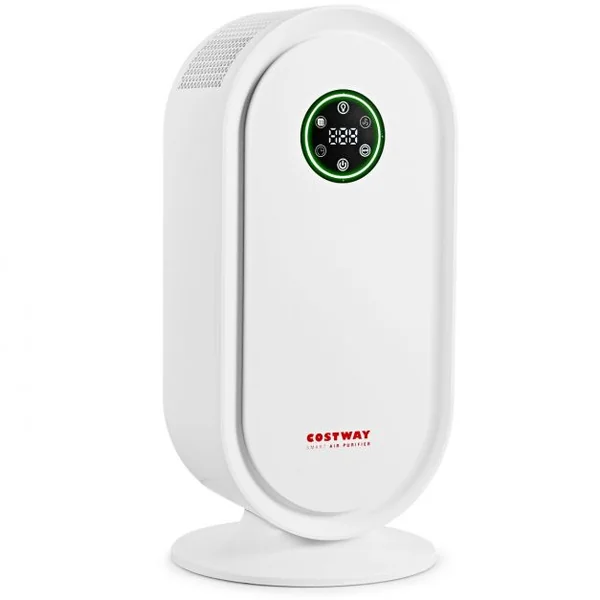 Purificateur d'Air 50w pour Pièces de 30-40m²avec Système de Capteur Intelligent Minuterie Affichage Led 27x17,6x60cm