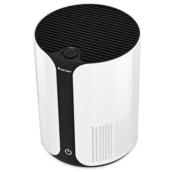 Purificateur D’air Silencieux et Puissant Cadr 150m3/h Réglables à 3 Vitesses Superficie 18m² 21x21x28cm Blanc+Noir
